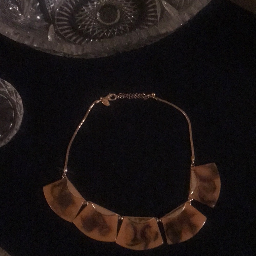 Chico’s gold color and brown choker